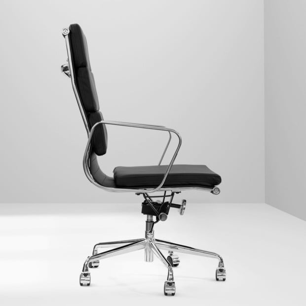 Premium Replica Soft Pad Eames Chair Executive Gas Lift Black Image 4