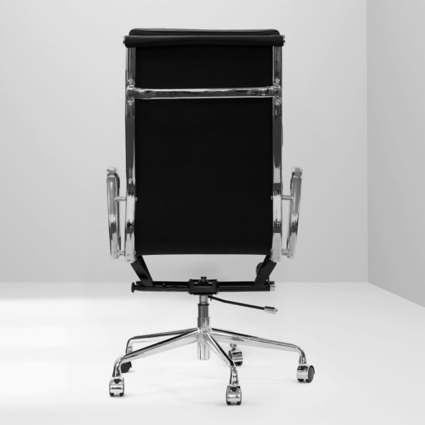 Premium Replica Soft Pad Eames Chair Executive Gas Lift Black Image 5