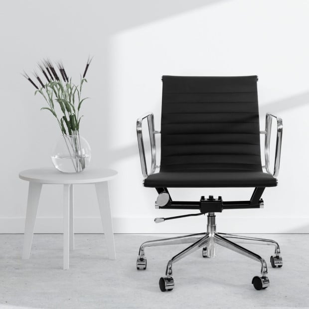 Premium Replica Adjustable Eames Chair Executive Gas Lift Black Image 3