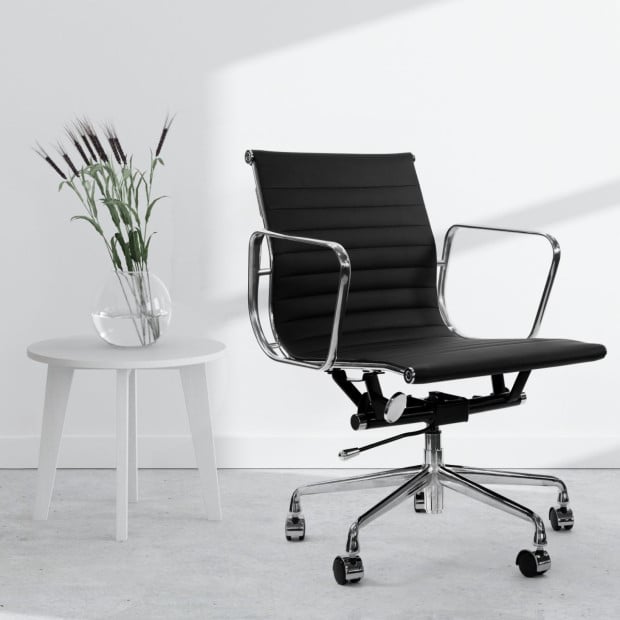 Premium Replica Adjustable Eames Chair Executive Gas Lift Black Image 4