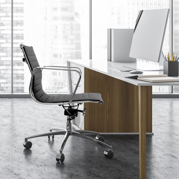 Premium Replica Adjustable Eames Chair Executive Gas Lift Black Image 9