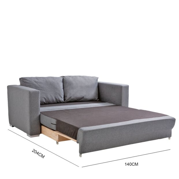 Selena 2 in 1 Sofa Bed Couch 2 Seater - Grey Image 9