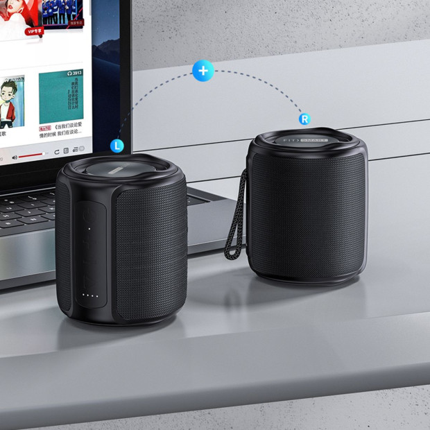 Fitsmart Bluetooth Speakers Wireless Portable Stereo Black Image 5