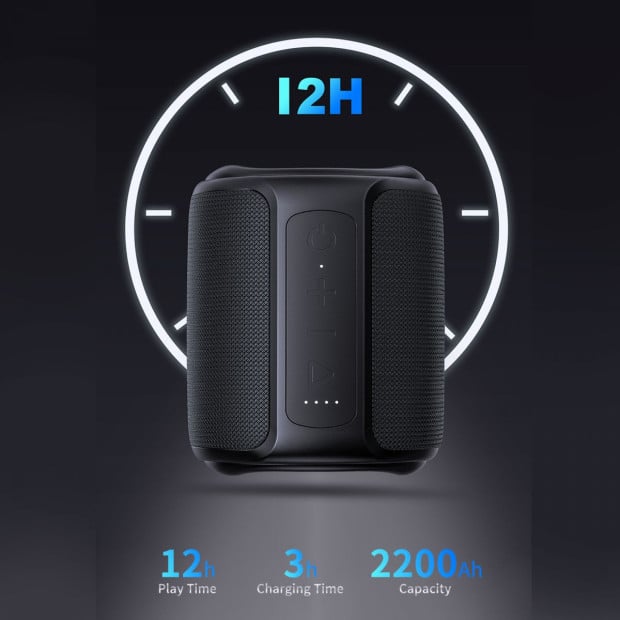 Fitsmart Bluetooth Speakers Wireless Portable Stereo Black Image 6