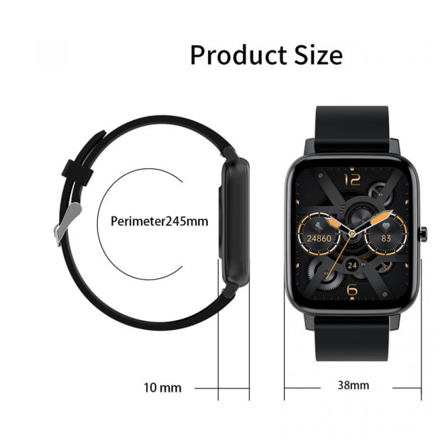 Multi Function Smartwatch Wireless Touch Screen All In One - Black Image 6