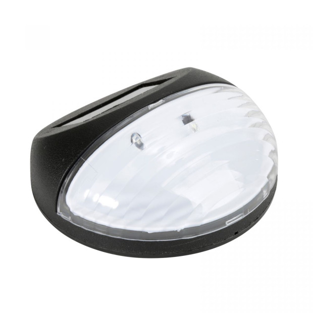 8 Pack Round Solar LED Fence Lights Outdoor Lighting Pathway Wall Image 8