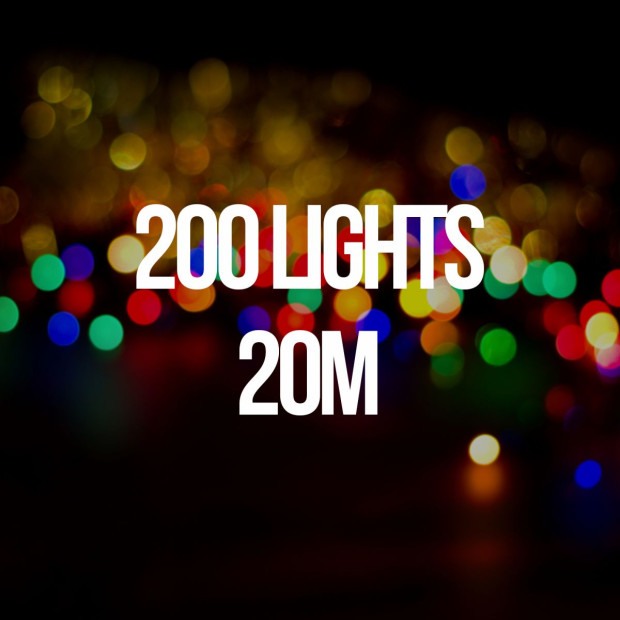 Decor Outdoor LED Plug In Fairy Lights - Multicoloured - 200 Lights Image 10