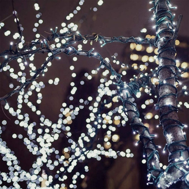 Decor Outdoor LED Plug In Fairy Lights - White - 200 Lights Image 6