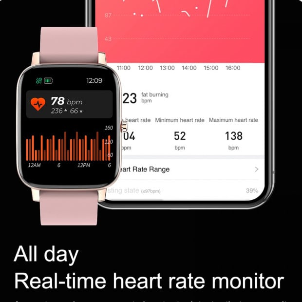 Multi Function Smartwatch Wireless Touch Screen All In One - Pink Gold Image 7