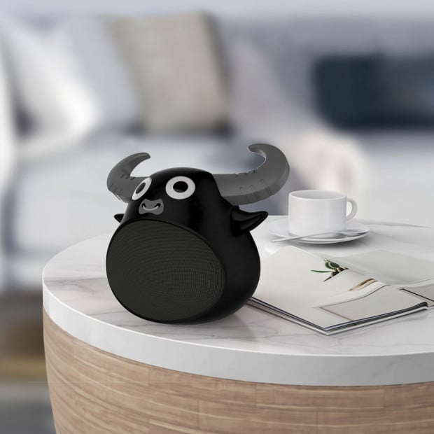 Bluetooth Animal Face Speaker Portable Wireless Stereo Sound - Black Image 2