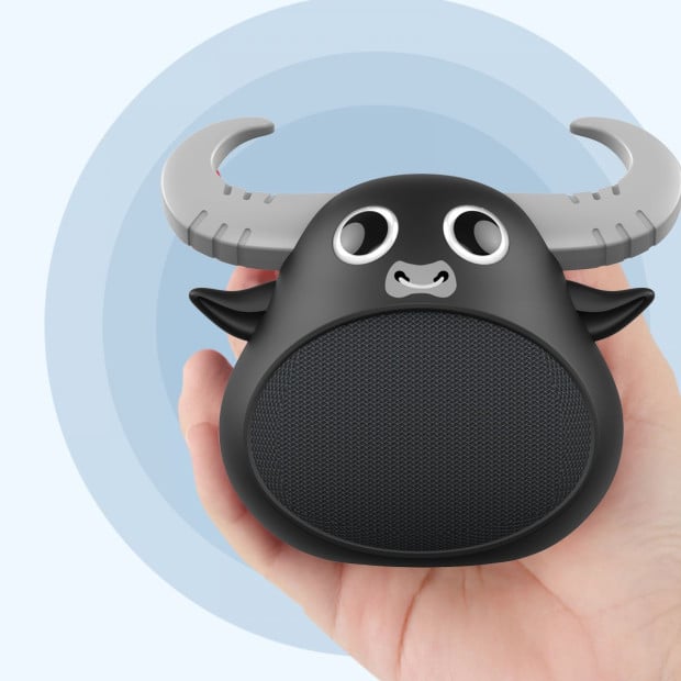 Bluetooth Animal Face Speaker Portable Wireless Stereo Sound - Black Image 6