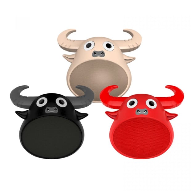 Bluetooth Animal Face Speaker Portable Wireless Stereo Sound - Khaki Image 10