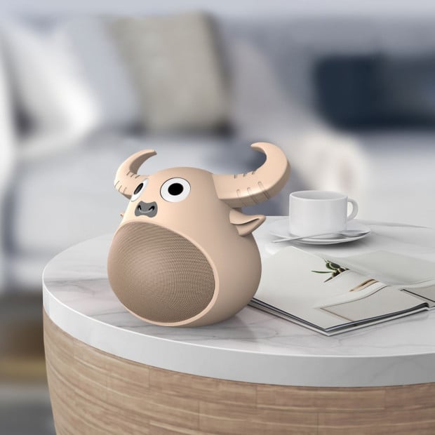 Bluetooth Animal Face Speaker Portable Wireless Stereo Sound - Khaki Image 2