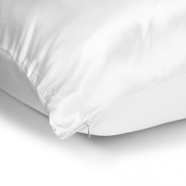 Luxury Satin Pillowcase Twin Pack Size With Gift Box - White Image 7