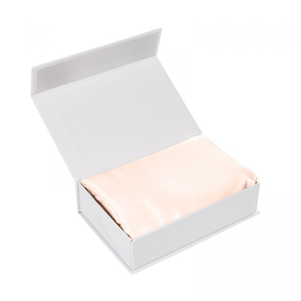 Luxury Satin Pillowcase Twin Pack Size With Gift Box- Champagne Pink Image 9