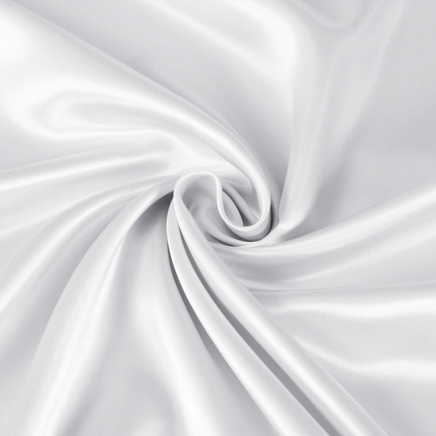 Satin Set 4 Piece Fitted Flat Sheet Pillowcases - King - White Image 7