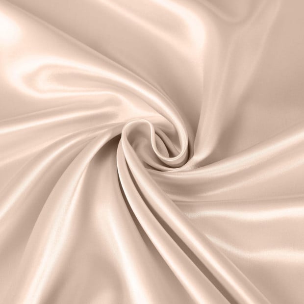 Satin Sheet 4 Piece Fitted Flat Pillowcases King Champagne Pink Image 6