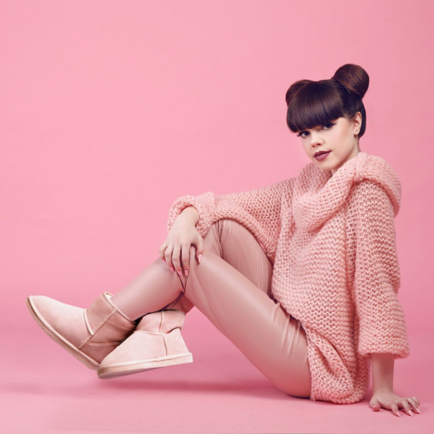 Ugg Slipper Boots Womens Leather Upper Wool Lining (8-9) - Pink Image 3