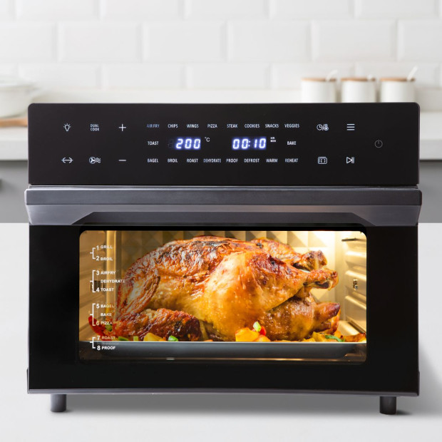 30 Litre Air Fryer Oven 18 Presets 5-in-1 Multifunctional Black