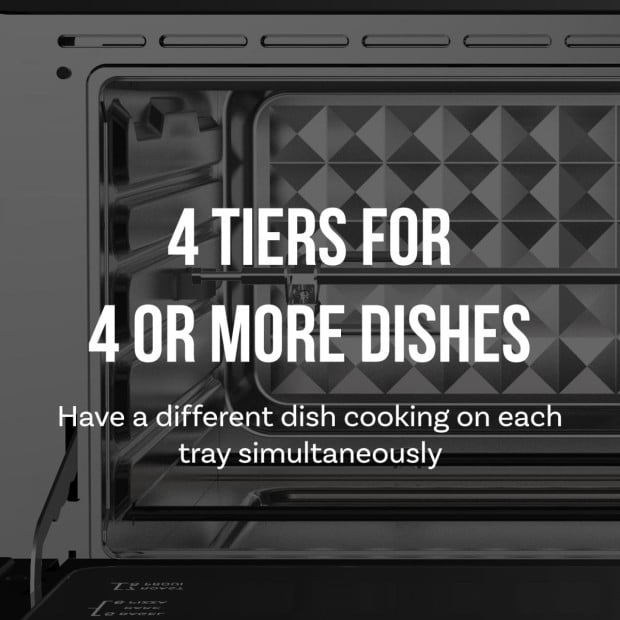 30 Litre Air Fryer Oven 18 Presets 5-in-1 Multifunctional Black Image 12