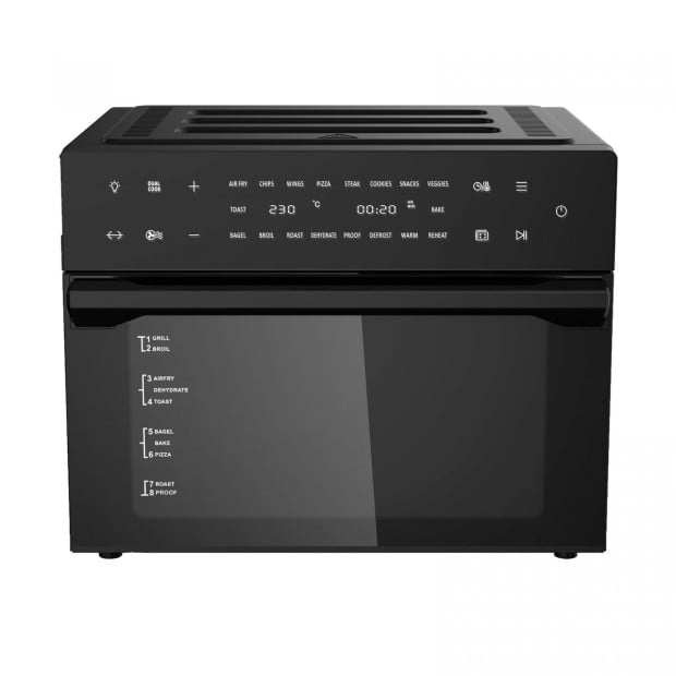 30 Litre Air Fryer Oven 18 Presets 5-in-1 Multifunctional Black Image 5