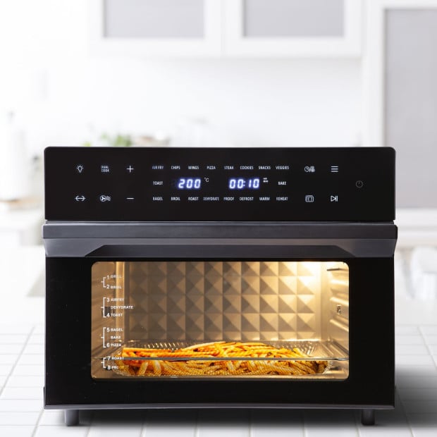 30 Litre Air Fryer Oven 18 Presets 5-in-1 Multifunctional Black Image 7