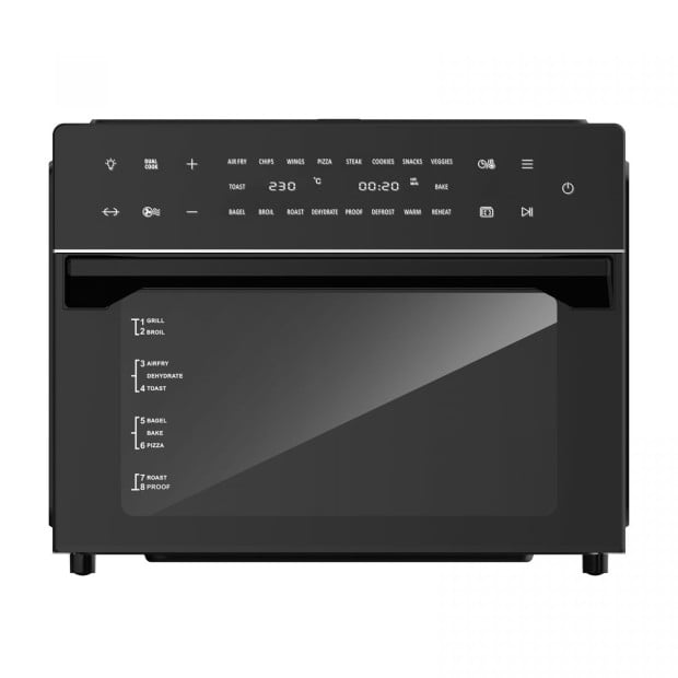 30 Litre Air Fryer Oven 18 Presets 5-in-1 Multifunctional Black Image 9