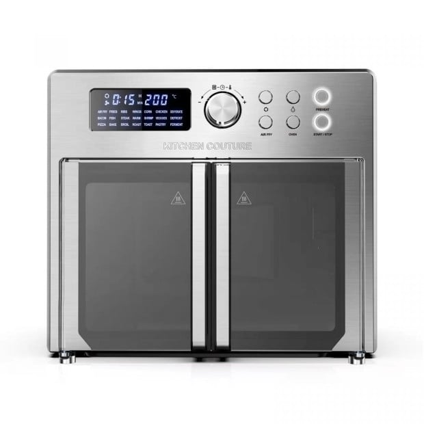 Kitchen 25 Litre Air Fryer Oven French Door Multifunctional Silver Image 6
