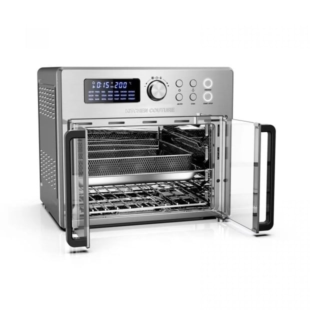 Kitchen 25 Litre Air Fryer Oven French Door Multifunctional Silver Image 7