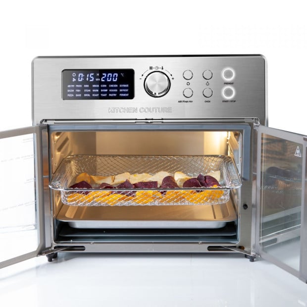 Kitchen 25 Litre Air Fryer Oven French Door Multifunctional Silver Image 8