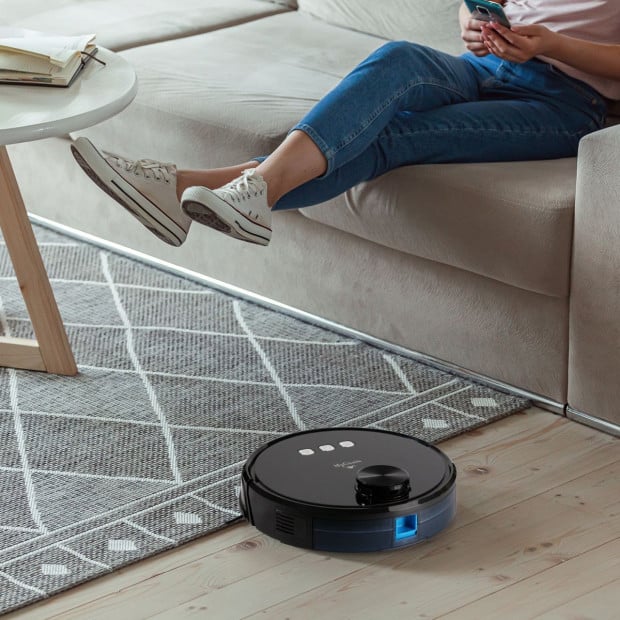 Laser Smart Pro IQ 360 Robot Vacuum Cleaner Black WIFI Remote Control Image 5