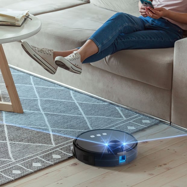 Laser Smart Pro IQ 360 Robot Vacuum Cleaner Black WIFI Remote Control Image 8