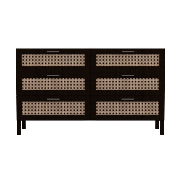 Tulum Rattan 6 Chest of Drawers Cabinet Bedroom Storage Tallboy