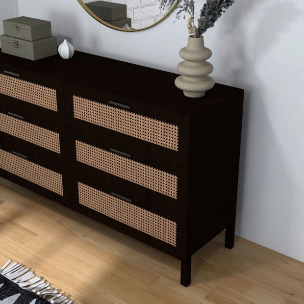 Tulum Rattan 6 Chest of Drawers Cabinet Bedroom Storage Tallboy Image 6