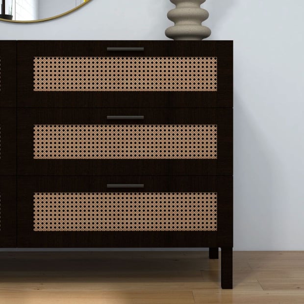 Tulum Rattan 6 Chest of Drawers Cabinet Bedroom Storage Tallboy Image 8
