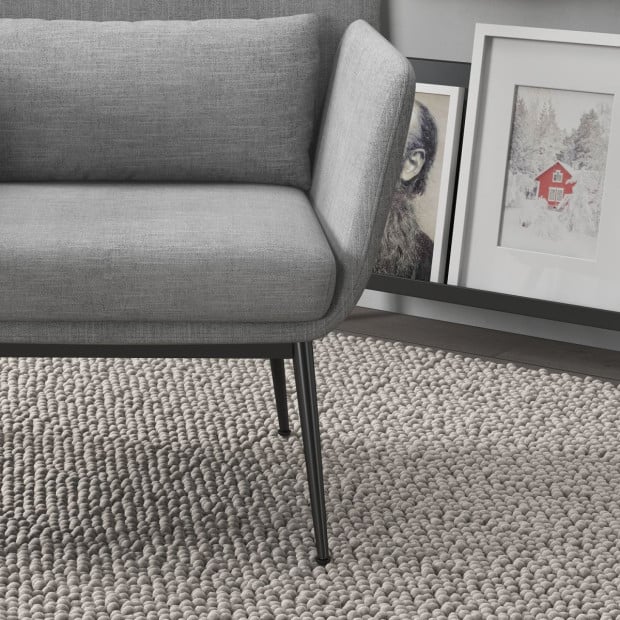 Cora Accent Chair Occasional Fabric Luxury Upholstered Light Grey Image 3