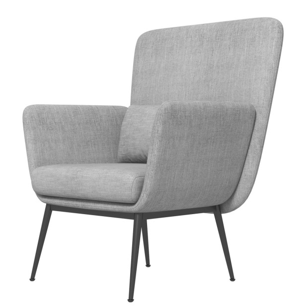 Cora Accent Chair Occasional Fabric Luxury Upholstered Light Grey Image 9