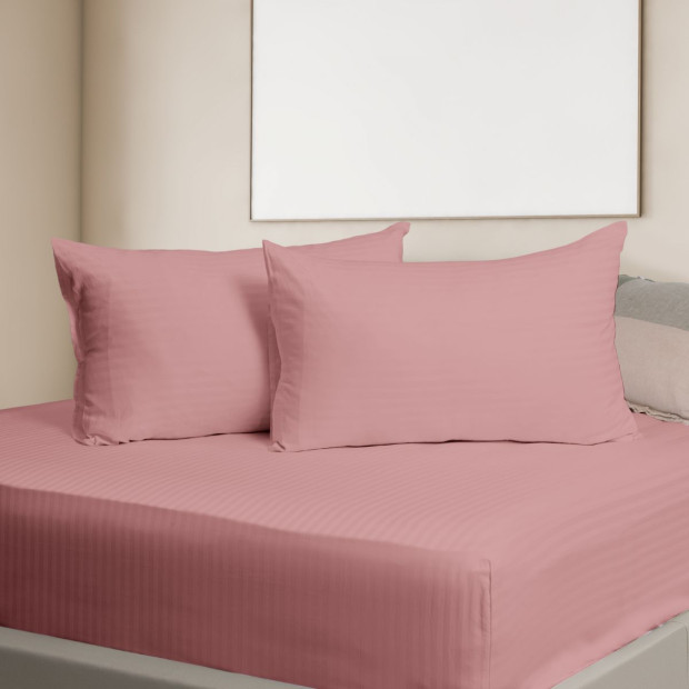 1200 Thread Count 100% Egyptian Cotton Sheet Set - King - Desert Rose Image 4