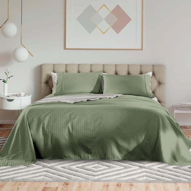1200 Thread Count 100% Egyptian Cotton Sheet Set - Super King - Olive