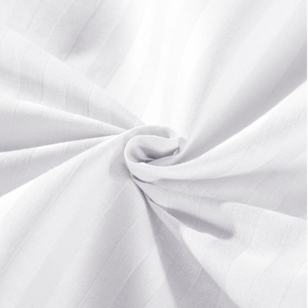 1200 Thread Count 100% Cotton Quilt Cover Set - Super King - White Image 2