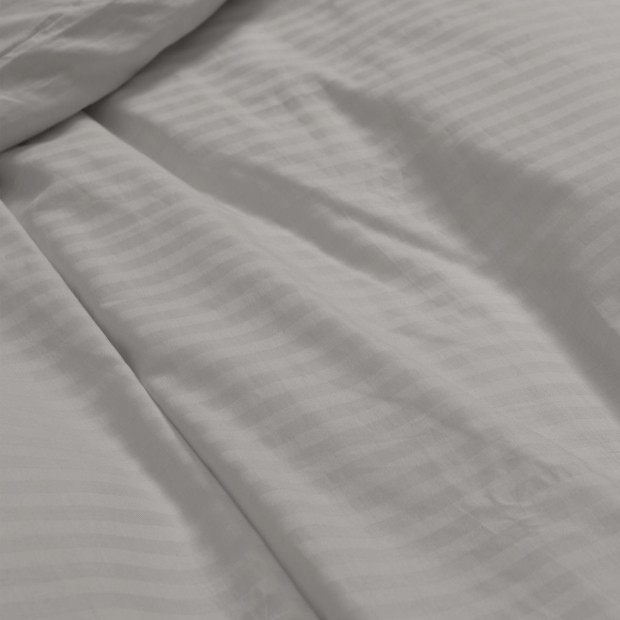 1200 Thread Count 100% Cotton Quilt Cover Set - Super King - Grey Image 3