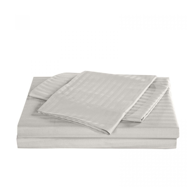 1200 Thread Count 100% Cotton Quilt Cover Set - Super King - Grey Image 6