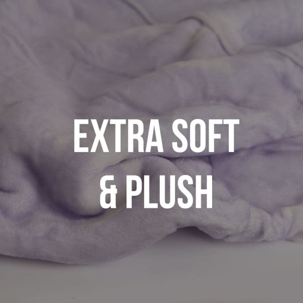 Premium Snug Hoodie Nightwear Soft Reversible Fleece 750GSM - Purple Image 10