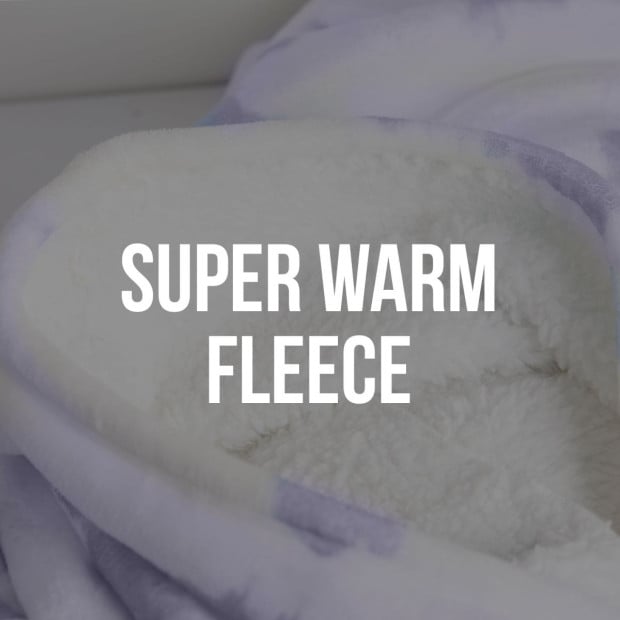 Premium Snug Hoodie Nightwear Soft Reversible Fleece 750GSM - Purple Image 8