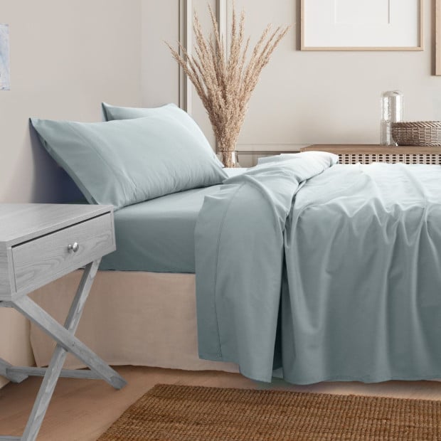 3000TC Bamboo Cooling Sheet Set Ultra Soft Bedding - Queen - Aqua