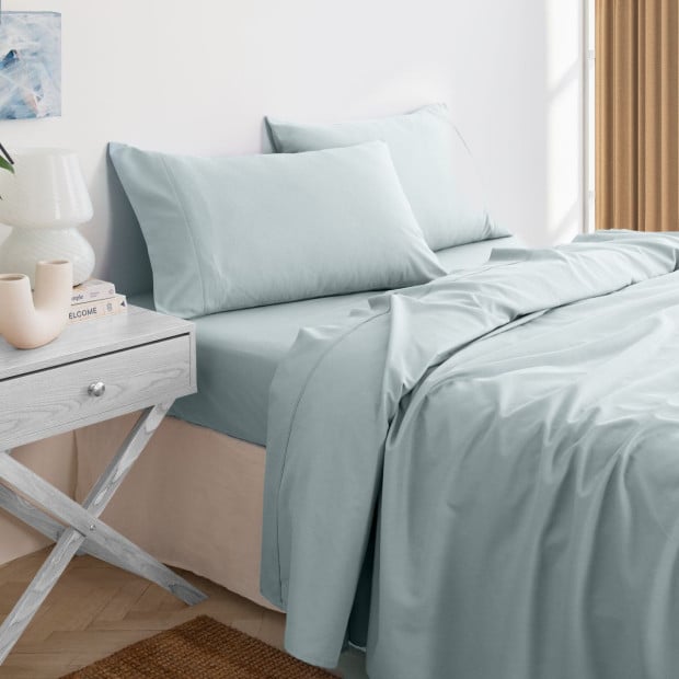3000TC Bamboo Cooling Sheet Set Ultra Soft Bedding - Queen - Aqua Image 3