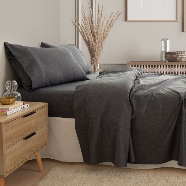 3000TC Bamboo Cooling Sheet Set Ultra Soft Bedding - Queen - Charcoal