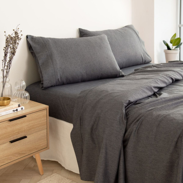 3000TC Bamboo Cooling Sheet Set Ultra Soft Bedding - Queen - Charcoal Image 3