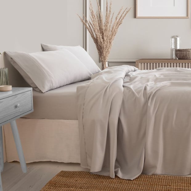 3000TC Bamboo Cooling Sheet Set Ultra Soft Bedding - Queen - Mid Grey