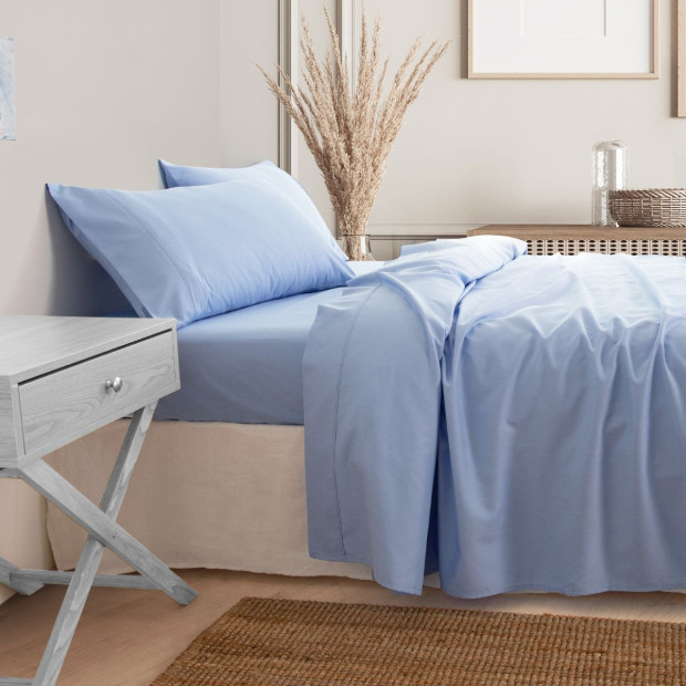 3000TC Bamboo Cooling Sheet Set Ultra Soft Bedding - King - Light Blue